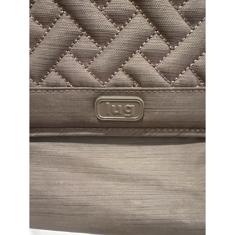 Lug Hopscotch Crossbody Bag Brown Quilted Zip Pocket Adjustable Strap - Picture 3 of 11